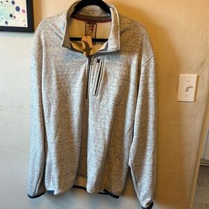 Men's Heather Gray Zip-Up Quarter Sweater